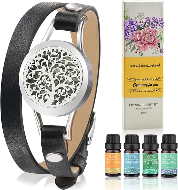 Aromatherapy Essential Oil Diffuser Bracelet Gift Set for Women