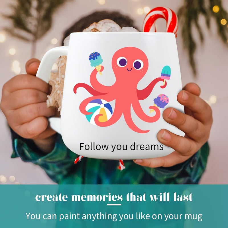 Mother's Day DIY Ceramic Mug Painting Kit for All Ages