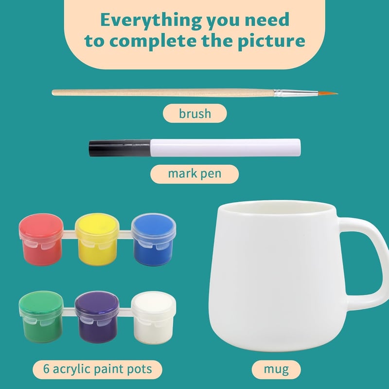 Mother's Day DIY Ceramic Mug Painting Kit for All Ages