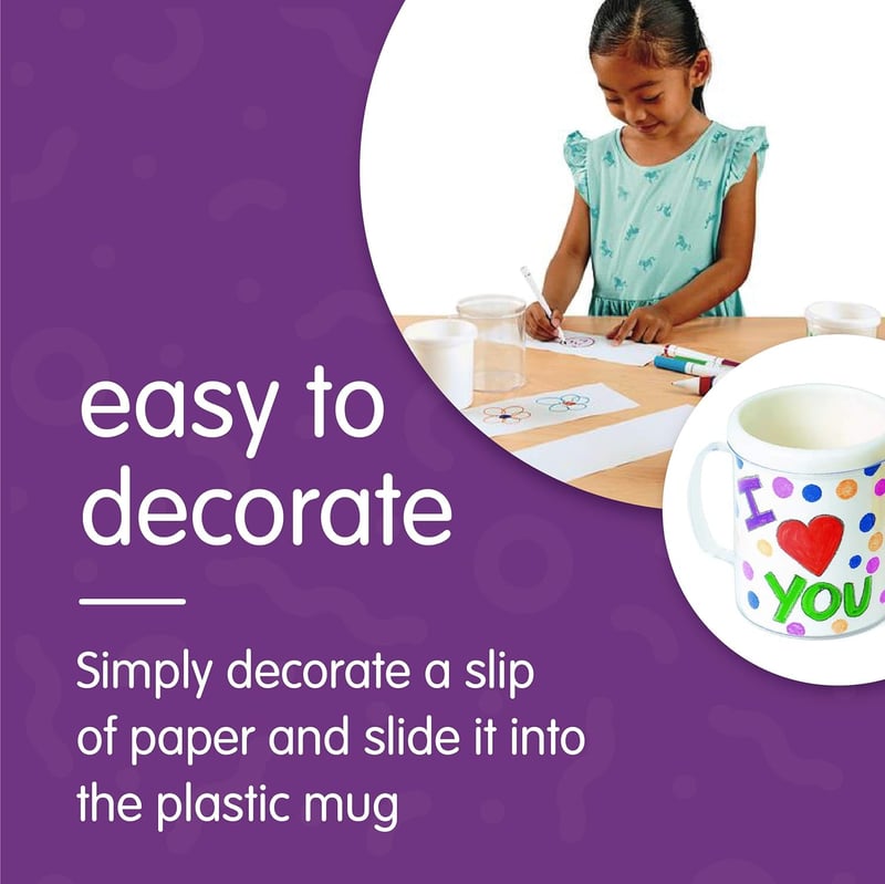 Personalized DIY Mugs Craft Set for Kids - 12 Mugs