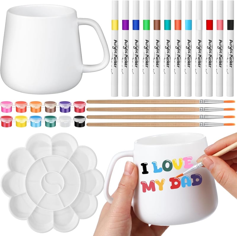Personalized Coffee Mug Kit for Father's Day - DIY Art Set