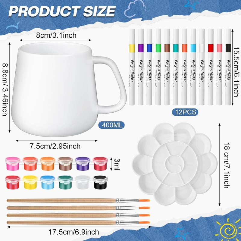 Personalized Coffee Mug Kit for Father's Day - DIY Art Set