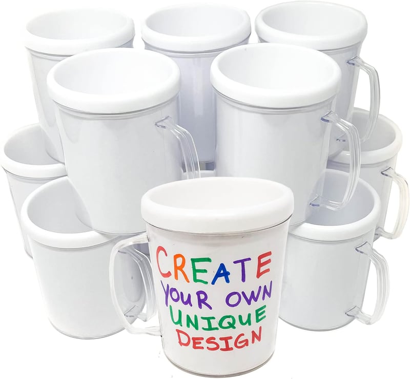 Personalized Coffee Mugs - Custom White Reusable Cups for Dad