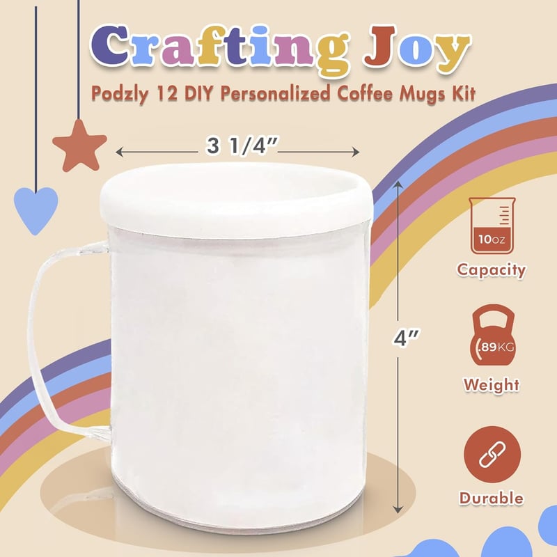 Personalized Coffee Mugs - Custom White Reusable Cups for Dad