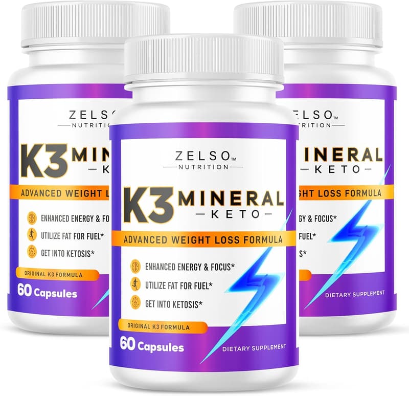 K3 Mineral Weight Loss Pills - 3-Month Keto Supplement for All