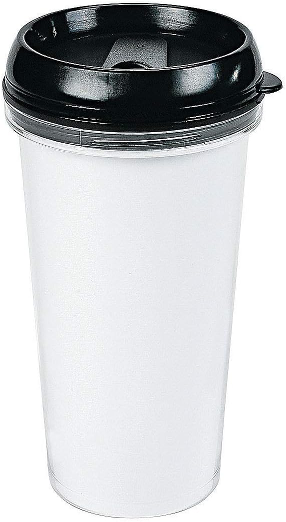 DIY Travel Coffee Mugs Set - 6 Pieces, 16 oz, BPA-Free Plastic