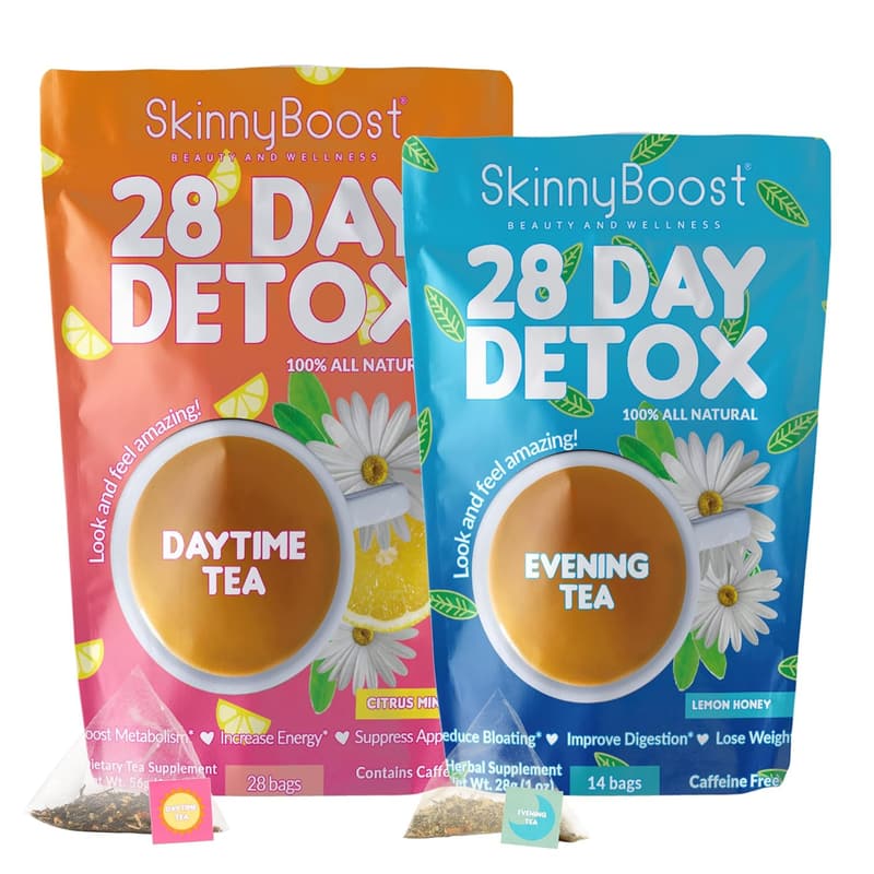 28-Day Detox Tea Kit – Green Tea & Herbal Blend – Vegan & Non-GMO