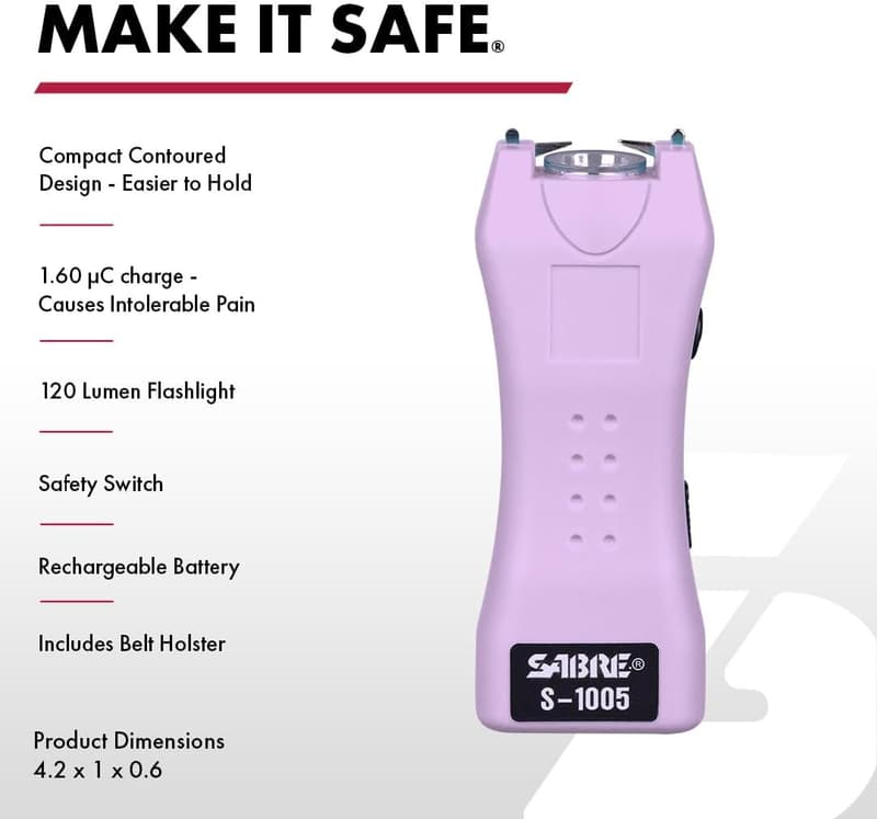 Self Defense Kit: SABRE Pepper Spray & Stun Gun with Flashlight