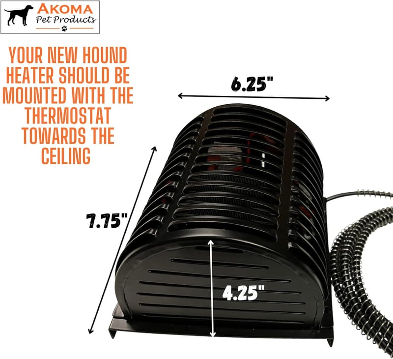 Dog House Furnace - 400W with 10-Foot Cord, Safe Dry Heat