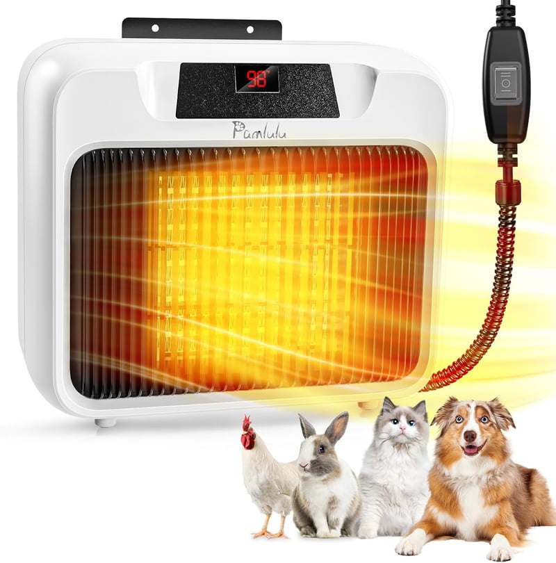 Portable 600W Pet Heater with Thermostat for Winter Use