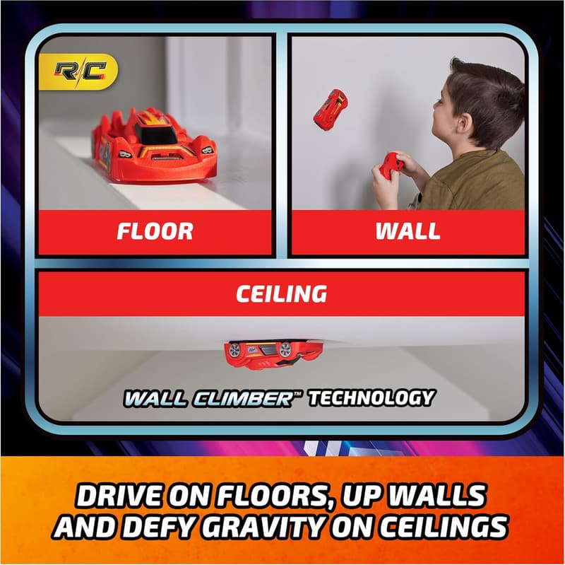 Zero Gravity Sprint RC Wall Climber Car for Kids, Red