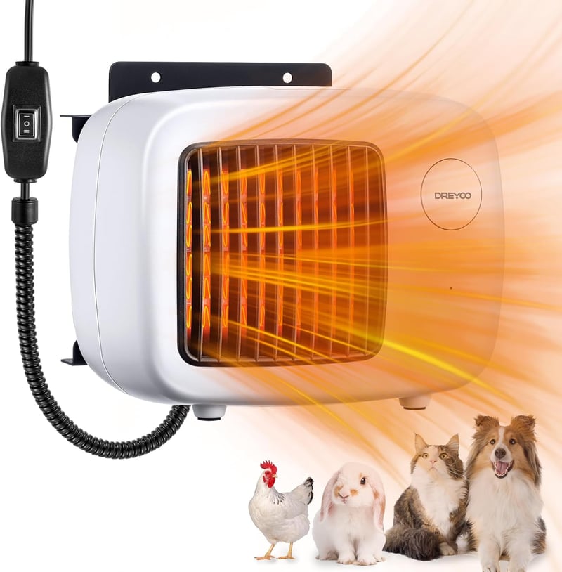 Pet House Heater with Thermostat and Overheat Protection