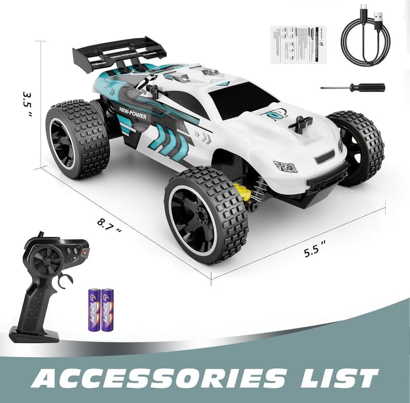 Remote Control Offroad Buggy for Kids, 1:18 Scale, 50 Mins Playtime