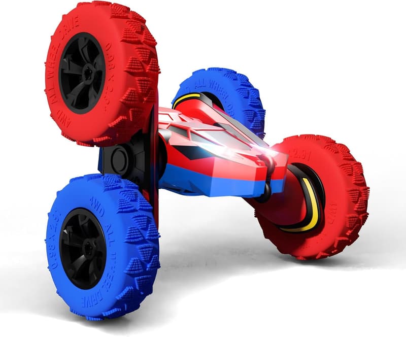 Double-Sided RC Stunt Car with Lights for Kids 6-12
