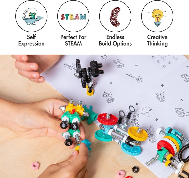 Build Your Own Robot Toy Kit - STEM Educational Gift for Kids