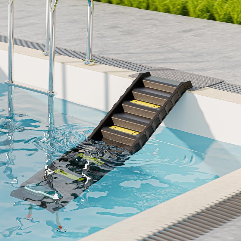 Foldable Dog Pool Ramp for Easy Access, Up to 200lbs