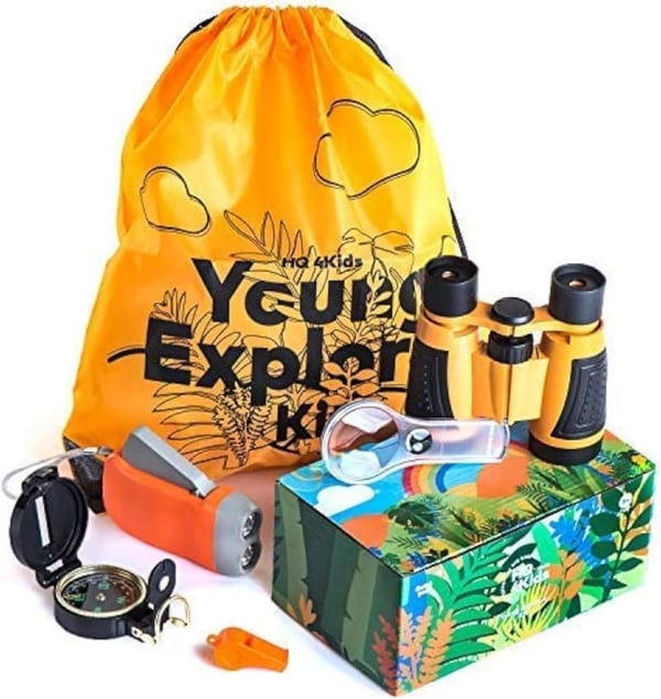 Outdoor Adventure Kit for Kids: Binoculars & Compass Set