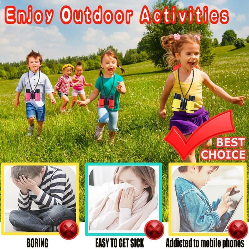 Kids Binoculars - High-Resolution Shockproof Mini Telescope