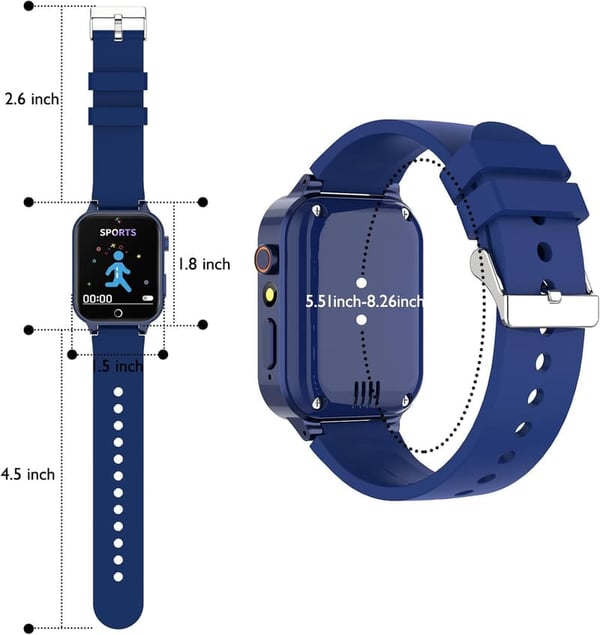 Kids' Smart Watch with Games & Camera - Birthday Gift (Blue)