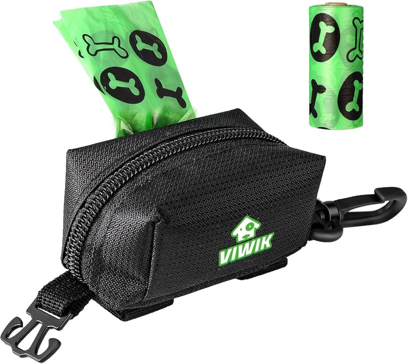 Portable Dog Poop Bag Dispenser with Carabiner Clip for Dog Lovers