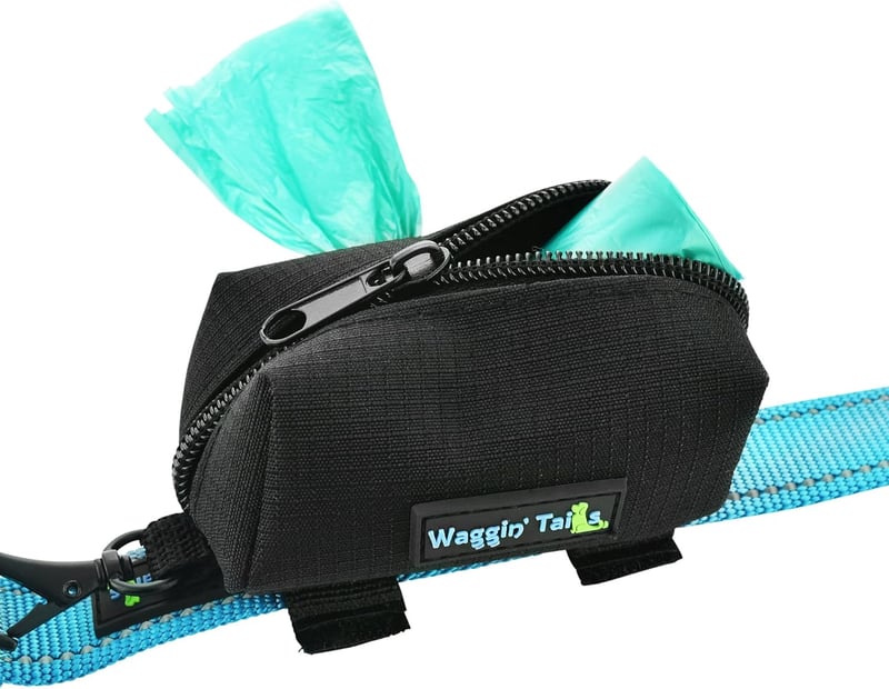 Black Poop Bag Dispenser with Quick Waste Release