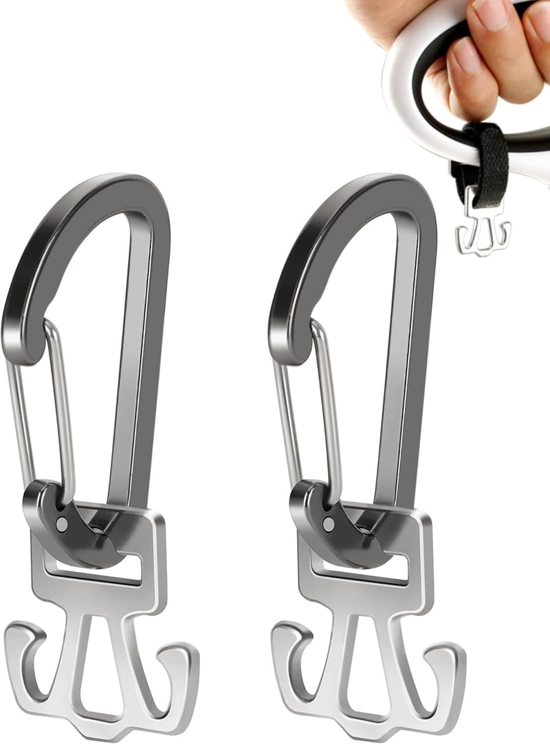 Dog Poop Bag Holder Set - Metal Carriers with Clips for Leashes