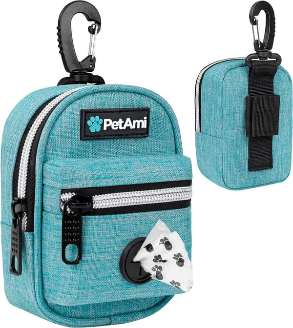 Pet Waste Dispenser with Clip for Dog Walking Accessories, Blue