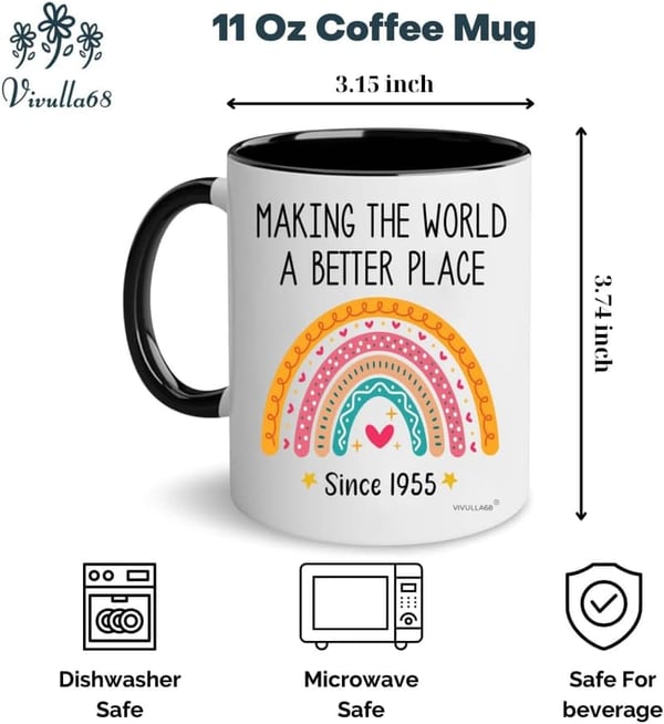 70th Birthday Coffee Mug for Women and Men