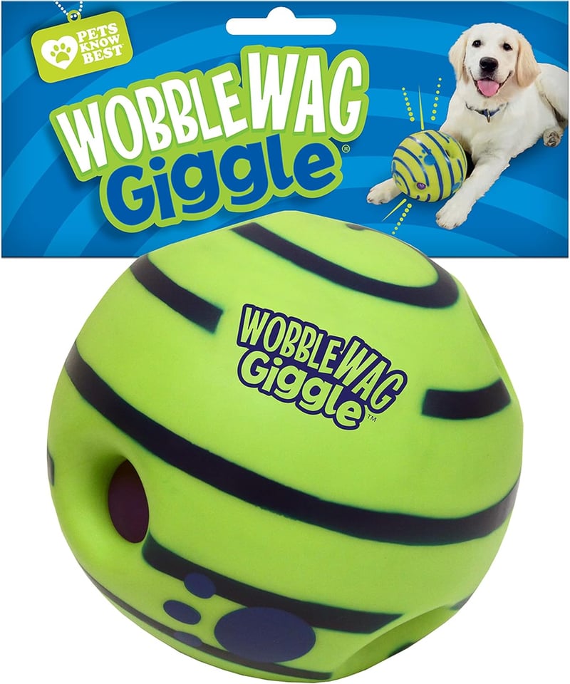 Dog Enrichment Wobble Wag Giggle Ball | Interactive Play Toy