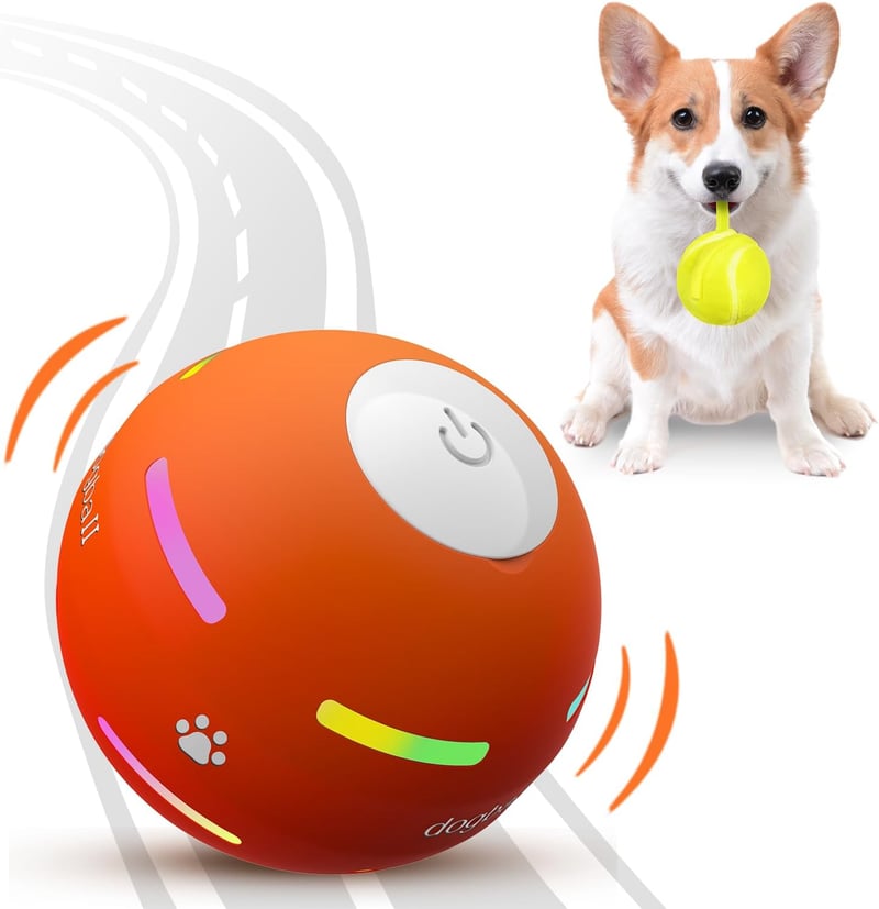 Interactive Automatic Dog Ball Toy, USB Rechargeable for All Sizes