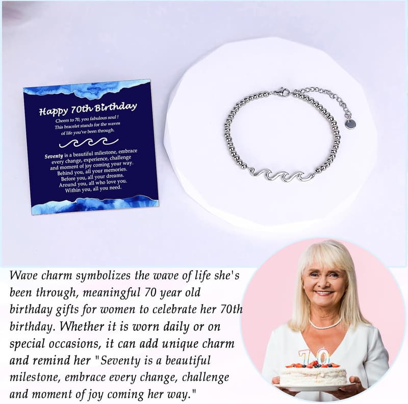 Silver Wave Bracelet - Meaningful Gift for Women