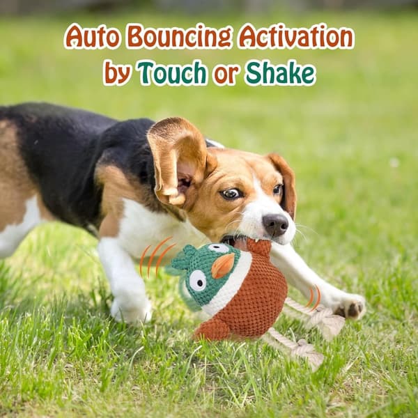 Interactive Duck Dog Toy with Electric Moving Ball for Aggressive Chewers