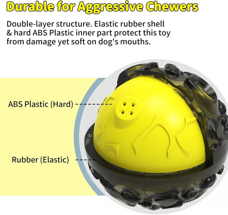 Durable Interactive Dog Ball for Aggressive Chewers