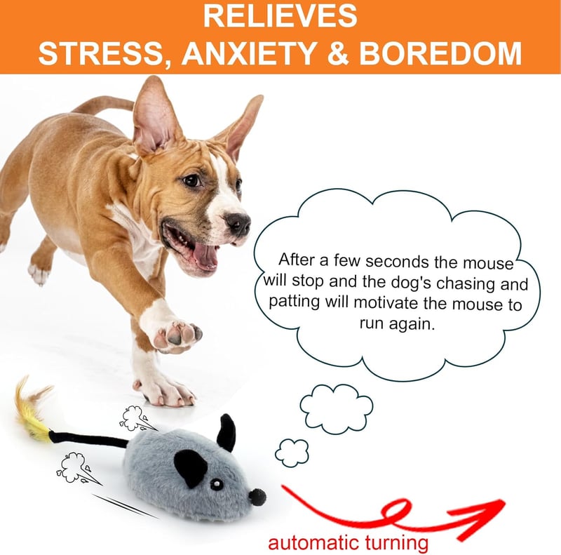 Rechargeable Interactive Squeaky Mice Toys for Dogs & Cats