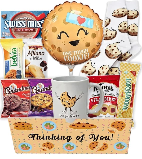 Get Well Soon Gift Basket for Son - Cookies, Balloon, Mugs, Socks