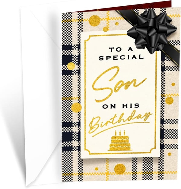 Eco-Friendly Birthday Card for Son, Made in America, 5x7 in