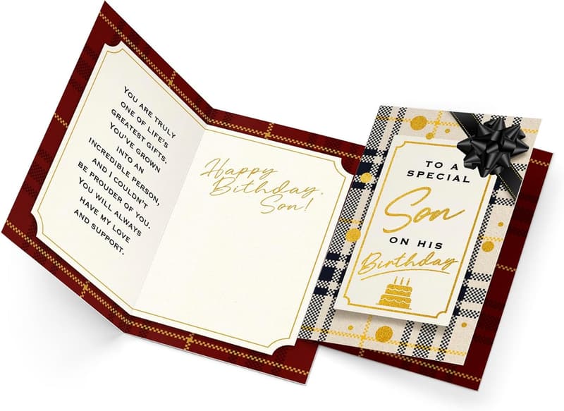Eco-Friendly Birthday Card for Son, Made in America, 5x7 in