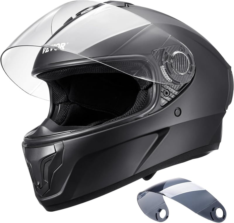 VEVOR DOT Approved Full Face Motorcycle Helmet with Dual Visor