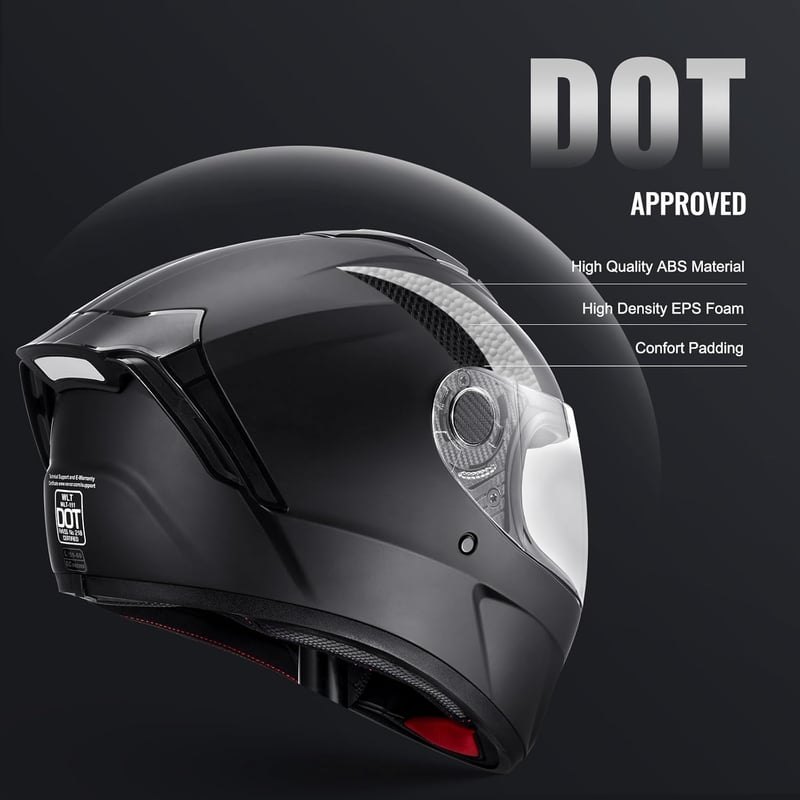 VEVOR DOT Approved Full Face Motorcycle Helmet with Dual Visor