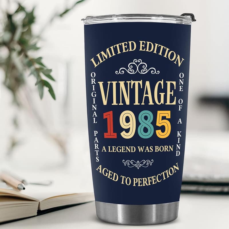 40th Birthday Tumbler Gift for Men and Women