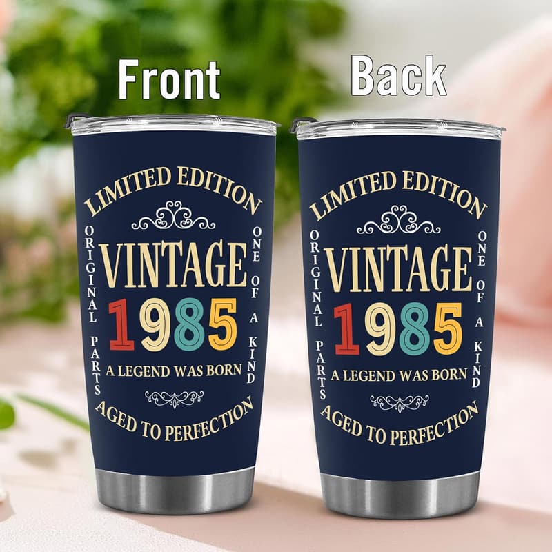 40th Birthday Tumbler Gift for Men and Women