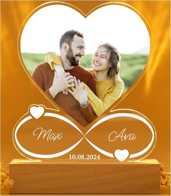 Personalized LED Picture Frame for Couples' Anniversary