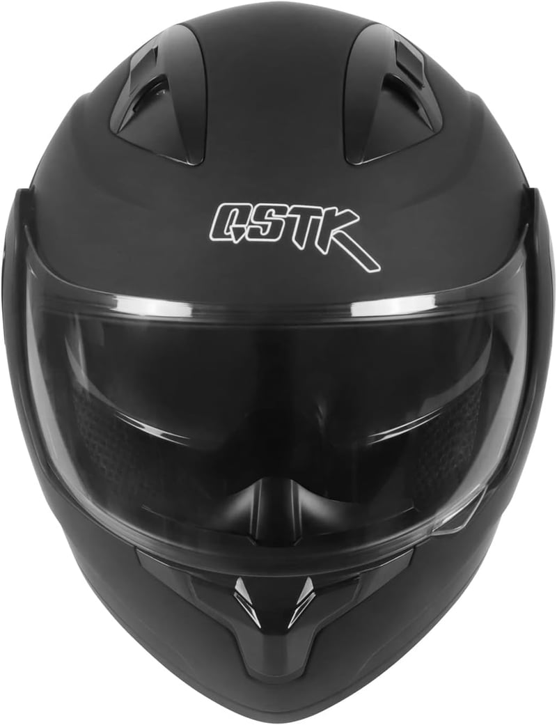 Modular Flip-Up Dual Visor Motorcycle Helmet - Black, Large