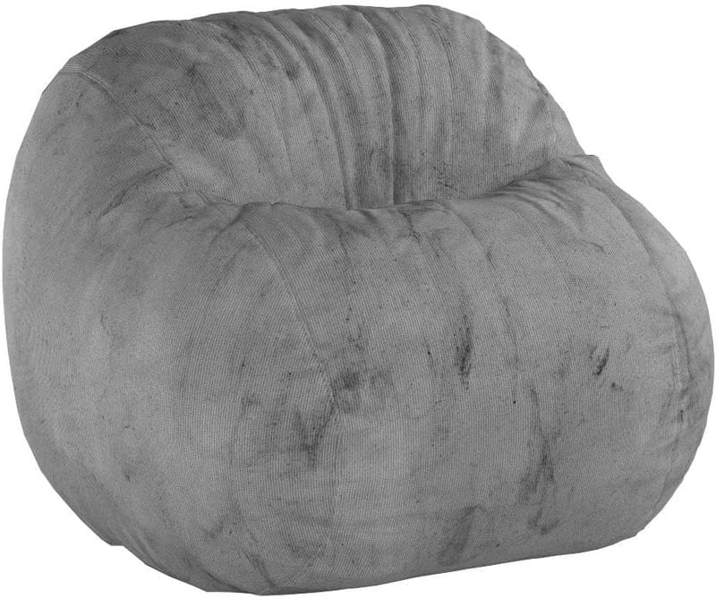 Chenille Bean Bag Chair & Bed - King Size, Charcoal, Washable