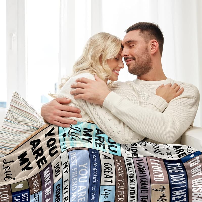 Personalized Blanket for Husband's Anniversary or Birthday
