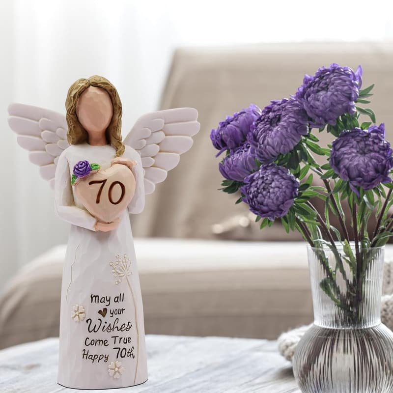 70th Birthday Sculpted Hand-Painted Figurine for Women