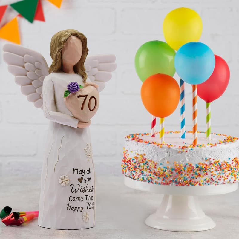 70th Birthday Sculpted Hand-Painted Figurine for Women
