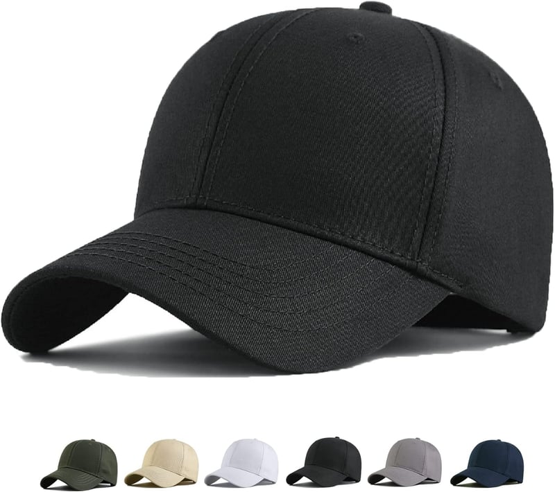 Adjustable Oversize Baseball Cap for Large Heads, Men