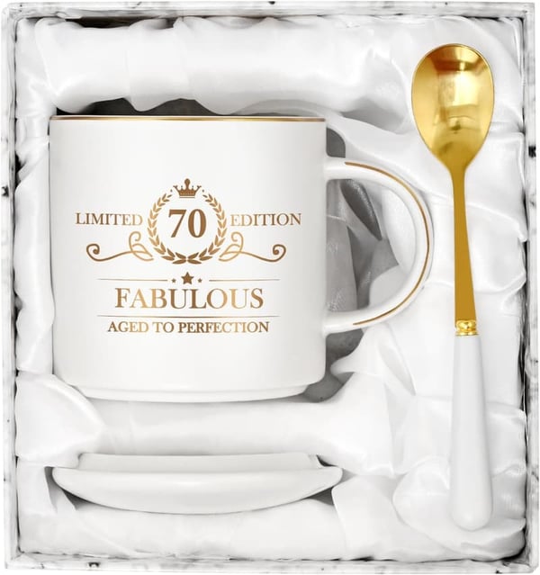 70th Birthday Mug for Women, 12oz Limited Edition