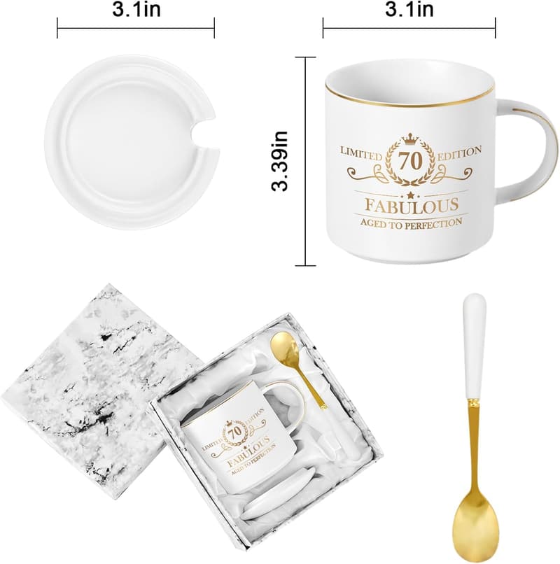 70th Birthday Mug for Women, 12oz Limited Edition